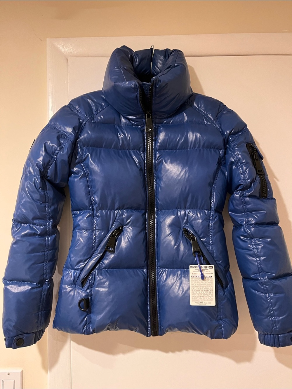 SAM. Glossy Royal Blue Women's Puffer Jacket